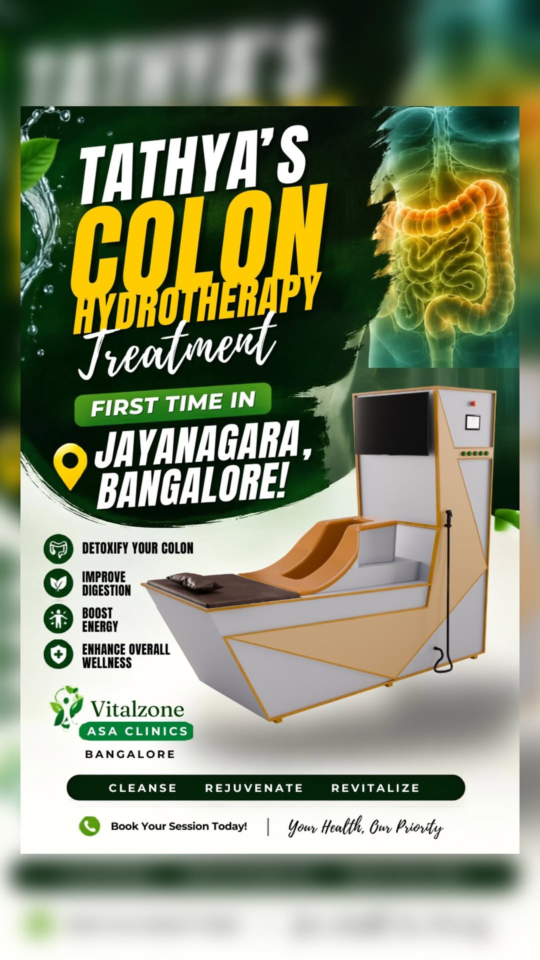 Colon Hydrotherapy at Vital Zone ASA Clinic Bangalore